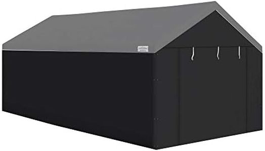 Caravan Canopy Sidewalls Only for Carport, Car Garage Tent & Shed, Domain, 10 x 20 Ft, Black