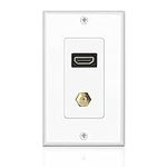 TNP HDMI Wall Outlet with Coax Outl