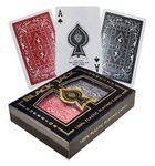 The Ace Card Company Premium Plastic Playing Cards with Case (2 Decks) - Made in India, Bridge Size, Waterproof - Multicolor, Pack of 2