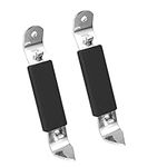 SAVITA 2pcs Magnetic Bottle Openers, Can Tapper Magnetic Stainless Steel Can Opener Manual Bottle Punch Opener for Beer Bottles Cans Beverages (Black)