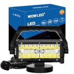 WFPOWER Portable LED Work Light with Magnetic Base, 120W Super Bright Waterproof Flood & Spot Lights Job Site Lighting Fog Lights for SUV Boat Bar Truck Outdoor Camping Car Repairing Emergency Lights