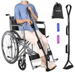 35 Inches Long Rigid Leg Lifter with Padded Loops for Hands and Feet,Leg Lifter Strap Hip&Knee Replacement Surgery Recovery Kit,Foot Lifter Easily Get in and Out of Bed,Car,Wheelchair