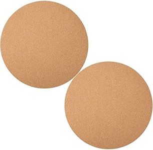 Boao 2 Packs Cork Coaster Round Cork Mat Trivet for Plant 12 Inch Soft Corkboard Mat Absorbent Planter Saucers for Kitchen Hot Pads, Pots, Pans, and Kettles and DIY Crafts Supplies