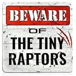 Bigtime Signs Tiny Raptors Chicken Decor 12" x12'' - Chicken Yard Decorations, Chicken Toys | Chicken Coop Accessories for Chicken Feeder - Chicken Gifts for Chicken Lovers | PVC, 12x12''