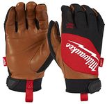 Milwaukee Men's 4932471913 Milwaukee Hybrid Leather Gloves Cut Resistant Sizes M 8 L 9 XL 10 2XL 11 Large , Red, L Pack of 1 UK