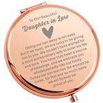 WSNANG Daughter in Law Gift Folding Makeup Mirror from Mother in Law Wedding Gift for Daughter in Law Marriage Gift for Bride (CA proud of You Mirror)