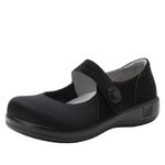 Alegria Women's Kourtney Professional Nursing and Healthcare Adjustable Mary Jane Slip-On Closed Back Clog, Black Dream, 8-8.5