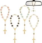 4Pcs Car Pendant Rosary Beads Catho