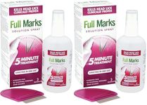 Full Marks Head Lice Solution Spray 150 ml - Fast & Effective Nit Treatment with Comb, Scalp Scrub, Prevention, Kills Nits, Easy Application, Safe for Kids, No Harsh Chemicals (Pack of 2)