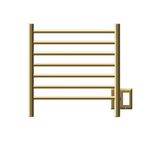 Amba Radiant Small RWHS-SSB 7-Bar Plug-in with Hardwire Kit Towel Warmer in Satin Brass