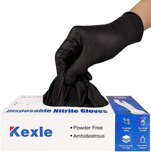 Keoely Nitrile Disposable Gloves Pack of 100, Latex Free Safety Working Gloves for Food Handle or Industrial Use(Medium)