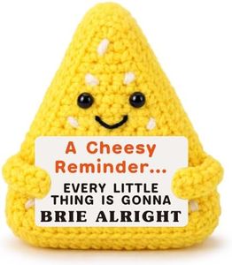 Hweijm Crochet Cheese Birthday New Job Promotion for Coworker Boss Employee Best Friend Daughter Sister Graduation Thinking of You Positive Affirmation Positive Support Encouragement Gift