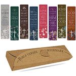 48 Pieces Bible Verses Bookmarks with Cross Cutout Design – Laminated Book Markers with Storage Box, Great Religious Christian Gift for Men, Women, Kids, Reading Reward, Church Supplies