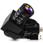 ELP 4K USB HDMI Camera Manual Zoom Webcam Variable Focus PC Camera Mini Close-up Camera for Computer H.264 Telescope USB Security Camera 8mp IMX415 Industrial CCTV Camera (3.6-10mm 3X Zoom Lens)