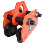 PreAsion 2200LBS Beam Trolley Push Trolley Dual Wheels Hoist Trolley Push Trolley i Beam Crane 1Ton Beam Trolley Capacity Plain Trolley Crane Lift Dual Wheels Garage Hoist