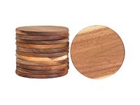 12 Pack Acacia Wood Drink Coasters, 3.74 Inch Round Wooden Coasters Cup Coasters