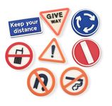 GDJEWLS 8 Pcs Traffic Signs Shoe Charms for Shoes, Wristbands and Bags Decoration | Non-Breakable, Non-Toxic PVC Shoes Charms | Fun Gift for Kids, Boys, Girls and Adults