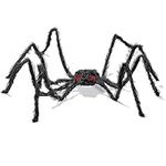 Halloween Spider with Light Up Eyes (LED Lights) - Decorations 4 Ft Hairy Spider Prop with Giant LED Red Eyes - Halloween Decor for Indoor, Outdoor, Golf Cart, Wall - Halloween Door Hanger