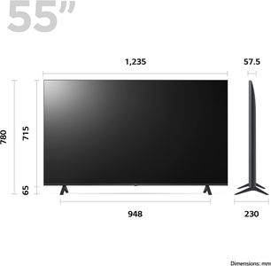 LG 55" 4K Ultra HD Smart TV – α5 AI Processor, Alexa, Freeview Play