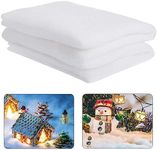 1 Pack 3 x 8 Ft Fake Snow Blanket, Thickened Christmas Faux Snow Sheet Artificial Snow Roll for Crafts Christmas Village Display Photo Prop