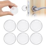 Vicloon Door Stopper, 6Pcs Wall Door Handle Stopper, Silicone Transparent Round Wall Protector, Self-Adhesive Door Stops Door Handle Bumper Pads for Wall, Fridge, Cabinets (1.57inch)