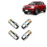 Car Tyre Air Pressure Monitor| Indicator| Sensor Alert Metal Valve Replacement Caps Suitable for Mahindra XUV-300