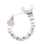 Twinkle Star Baby Custom Flower Dummy Clip (Lilac)