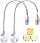 Adust Reading Lights for Books in Bed, Bedside Reading Lamp, RV Boat Reading, DC 5V-240V 3W LED Touch Dimmable Brightness Minimalist Wall Mount Lamp, Adjustable Colour Temperature, 3000k, 4000k, 6000k