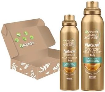 Garnier Self-Tan Face and Body Duo, Natural Streak-Free Tan With Nourishing Apricot Oil and Buildable Ultra Fine Mist, Vegan Formula, Ambre Solaire, 2 Pieces