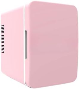 AFXGUSD Portable Mini Fridge for Beauty Essentials And Beverages, pink