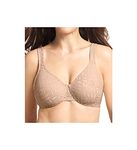 Olga Women's Sheer Leaves Minimizer Bra - Bronze - 42DD