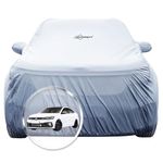 NEODRIFT 'SilverTech' Car Cover for Volkswagen Virtus (100% Water-Resistant, All Weather Protection, Tailored Fit, Multi-Layered & Breathable Fabric) (Colour: Silver)