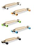 'The Austin' 36in Dropthrough Bamboo Series Premium Longboard Skateboard (Blue wheels)