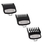 3 Pack Hair Clipper Guard, Professional Hair Clipper Guards Combs, Hair Clipper Limit Comb, Hair Clipper Guards Attachments, Fits Most Size Clippers Guide Combs - Black