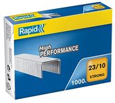 Rapid 23/10mm Strong Staples, For Stapling 40-70 Sheets, Use with Heavy Duty Staplers, Galvanised Wire, Box of 1000, 24869900