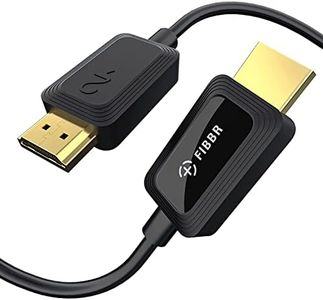 FIBBR 8K HDMI Fiber Optic Cable, 48Gbps Ultra High Speed HDMI 2.1 Cable/AOC Support 8K@60Hz, 4K@120Hz/144Hz HDR eARC Compatible with PS5, Xbox Series X, PC, TV (1M)