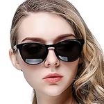 KANASTAL Retro Polarized Sunglasses for Women 100% UV Block Lightweight Classic Vintage Fashion Ladies Shades Travel Driving Sunglasses Dark Lens