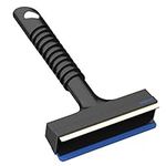 AUPROTEC Ice Scraper Brass Windscreen Scraper non-slip Grip + Squeegee Car Window De-icer Tool A 13 black-blue