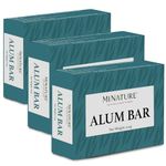 minature Pack Of 3 Alum Bar(Potassium Alum)(Phitkari) By Mi Nature|Alum Stone (Fitkari)|Pure Alum|Nothing Added|Pure & Natural|100G*3