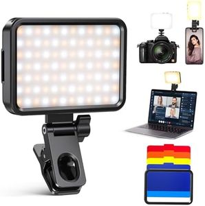 Coovee Luce Selfie per Telefono, Professionale Luce per Foto con 3000-10000K 3 Modalità, 2000mAh Batteria Portatile Luce Fotocamera, Luce Fotografica CRI 95+ per iPhone/iPad/Laptop/Vlog