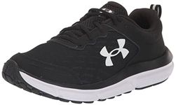 Under Armour Women's Charged Assert 10, (001) Black/Black/White, 7.5 Wide