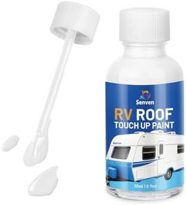 SENVEN RV Roof Touch Up Paint White RV Roof Coating Repair White 30ML Waterproof Solar Reflective & Leak Repair for Trailers Campers Motorhomes, Acrylic