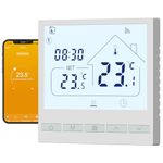 Beok Smart Wifi Thermostat for Gas Boiler and Water Underfloor Heating, Remote & Voice Control, Compatible with Tuya App, Alexa, Google Assistant, Flush-mounted Room Thermostat 230V 3A