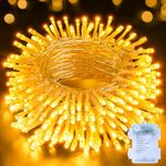 Hopexy Battery Fairy Lights, 15m 150LEDs Fairy Lights Battery Operated with Timer, Waterproof Warm White String Lights with 8 Modes/Indoor Outdoor for Bedroom Wedding Garden Decorations