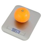 TOPWAY Digital Kitchen Scale 5kg 11lbs, Premium Stainless Steel Ultra Thin Electronic Food Weighing Scale with LCD Display for Home Cooking Baking 833162