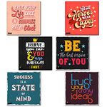 Windup Fridge Magnets - Motivational Quotes Magnet - Inspirational Quotes Magnets - 4 x 4 inch - Set of 6 (Set - E)