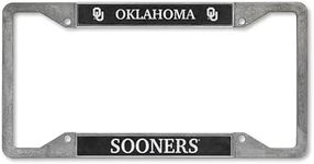 Rico Industries NCAA Oklahoma Sooners Pewter License Plate Frame 12" x 6"