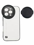 GetZget® Phone Case Compatible with iPhone 16 Pro for 58mm Lens Nd Filter Attachable Aluminum Slot Mobile Cover Accessories(Lens Filter not Included) (16 Pro) (White)