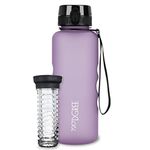 720°DGREE Sipper Water Bottle 1.5 litre with Fruit Infuser | BPA, BPS Free | Tritan | For Adults & Kids | For Sports, Gym, Office, Workout | Lilac