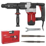 WONDERCUT WC-DHP-08-R 9kg Demolition Hammer with 35mm Cylinder, 1800W Motor, SDS-Plus 4-Pit Holding System, Includes Chisel & Spanner, BMC Box | Heavy Duty Tool for Professional Use | Red & Black